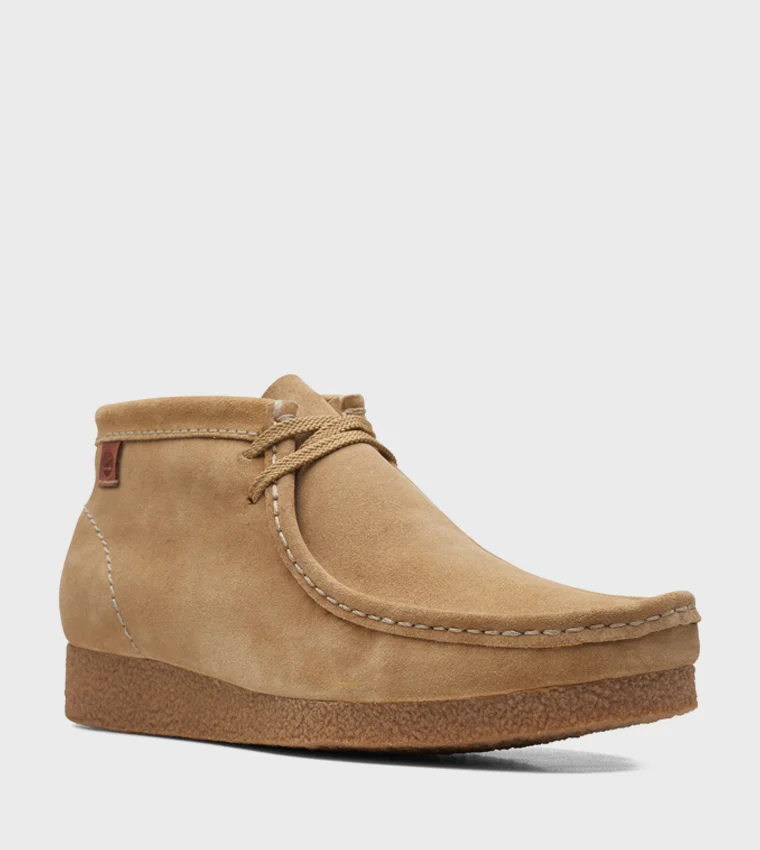 كلاركس Shacre Boot Dark Sand Suede